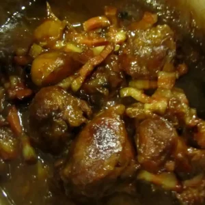 joue de porc confite miel et bière